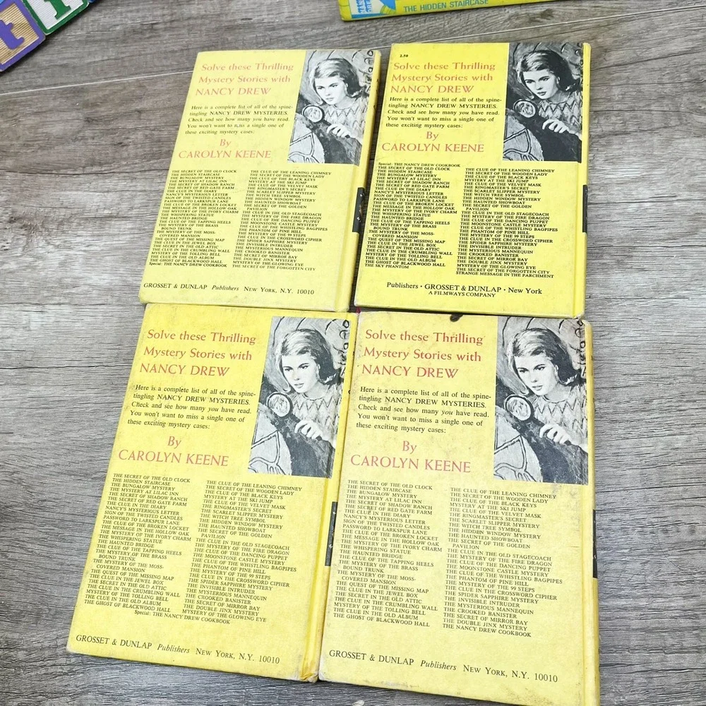 Nancy‎ Drew Mystery Stories Lot 9 Vintage Hardcover Books Carolyn Keene Grosset